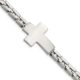 Stainless Steel Polished Cross 8in Bracelet