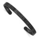 Stainless Steel Brushed Black IP-plated STRENGTH COMES… 6mm Cuff Bangle