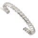 Stainless Steel Polished Twisted 6.5mm Cuff Bangle