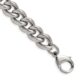 Stainless Steel Polished and Textured 14.5mm Curb 8in Bracelet