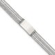 Stainless Steel Polished Multi Strand 6.5in w/.75in ext. ID Bracelet