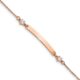 Stainless Steel Polished Rose IP-plated with CZ Stars 7in Small ID Bracelet