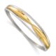Stainless Steel Polished Yellow IP-plated Hinged Bangle