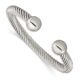 Stainless Steel Polished 7.3mm Cuff Bangle