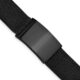 Stainless Steel Polished Black IP-plated Mesh Adjustable ID Bracelet