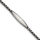 Stainless Steel Antiqued White Bronze Plated Scratch Finish  8.5in Bracelet