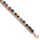 Stainless Steel Polished Rose IP w/Picasso Jasper 6.5in w/1in ext Bracelet