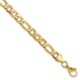Stainless Steel Polished Yellow IP-plated 7.50mm Figaro 8.25in Bracelet
