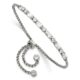 Stainless Steel Polished with CZ Adjustable Bracelet