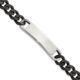 Stainless Steel Polished Black IP-plated 8.5in ID Bracelet