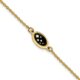 Stainless Steel Polished Yellow IP Stars 6.5in w/1.5in ext. Bracelet