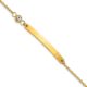 Stainless Steel Polished Yellow IP Crystal 6.75in w/1in ext ID Bracelet