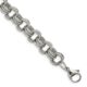 Stainless Steel Polished and Textured Multi Link 7.75in Bracelet