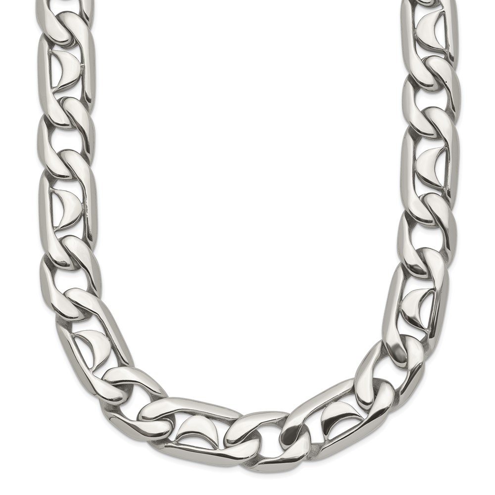 Stainless Steel Polished Fancy Link 24in Necklace