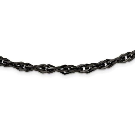 Stainless Steel Polished Black IP-plated 24in Necklace