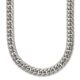 Stainless Steel Polished 24in Double Curb Chain Necklace