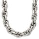 Stainless Steel Polished Oval Link 24in Necklace